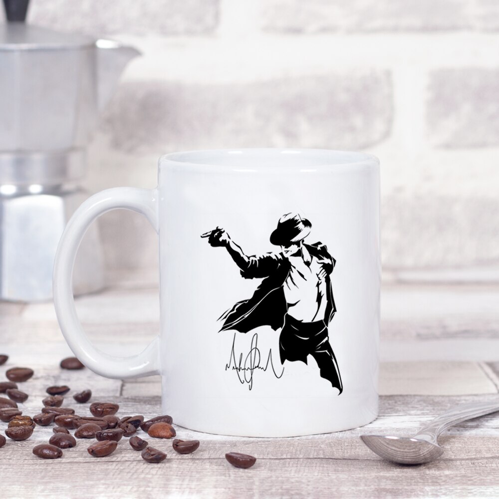 Michael jackson dança 350ml caneca de café cerâmica concepcoes design